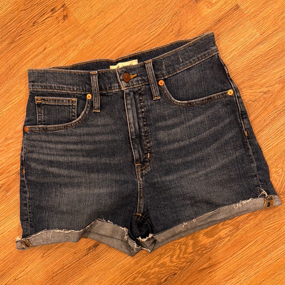 Madewell Dark Denim Cutoff Shorts
